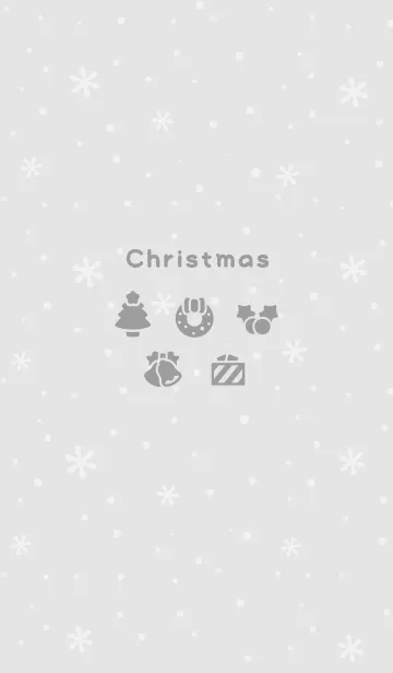 [LINE着せ替え] クリスマス9<グレー>の画像1