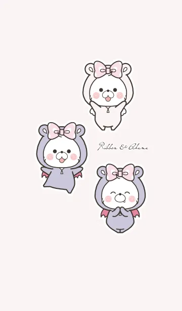 [LINE着せ替え] リボン＆アクマちゃん シンプルの画像1