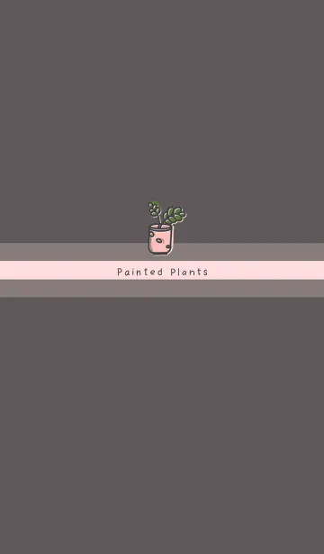 [LINE着せ替え] Painted Planting JA-Grey Pink (Pi3)の画像1