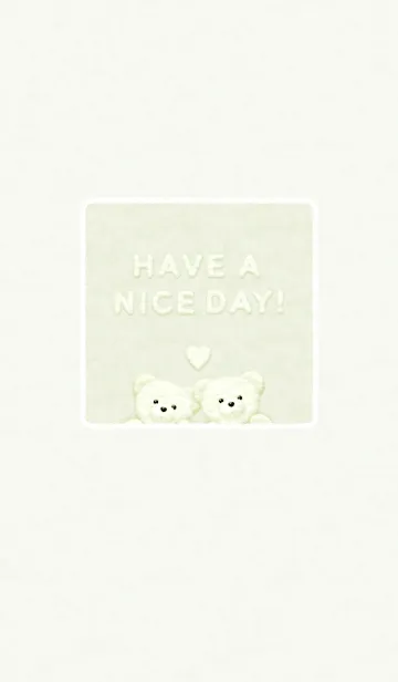 [LINE着せ替え] ふわもこ くまさん - グリーンティーの画像1