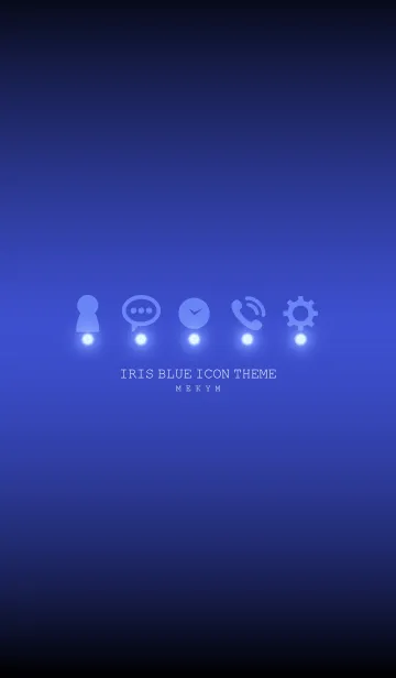 [LINE着せ替え] IRIS BLUE ICON THEME -MEKYM-の画像1