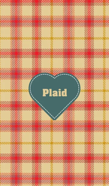 [LINE着せ替え] plaid & Heart 16の画像1