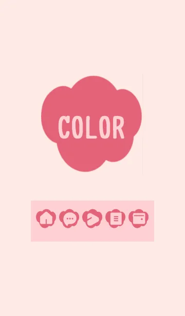 [LINE着せ替え] pink color U12の画像1