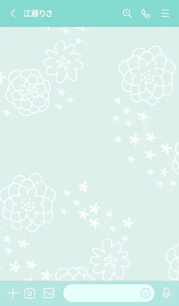 [LINE着せ替え] 小花舞う白い花28の画像2