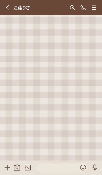 [LINE着せ替え] 大人のシンプルハート -beige check-の画像2