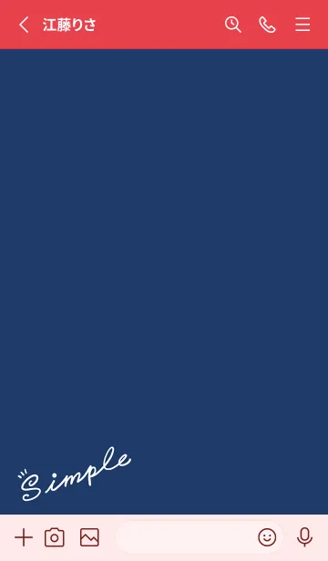 [LINE着せ替え] Simple Lines J-Deep Indigo (Re3)の画像2