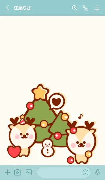 [LINE着せ替え] Sweet deer stickerの画像2