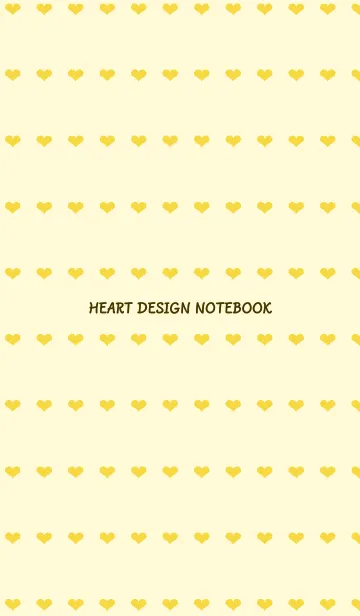 [LINE着せ替え] ハート柄ノート/イエローの画像1