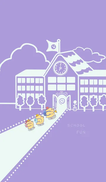 [LINE着せ替え] Yellow Duck School fun-Purple (Gr5)の画像1