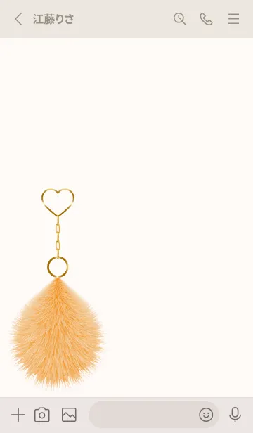 [LINE着せ替え] Fur charm Orange.の画像2