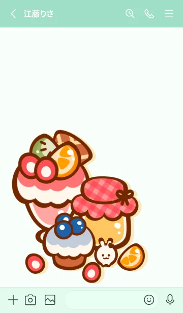 [LINE着せ替え] Sweet fruity sweetsの画像2