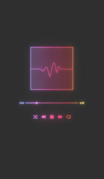 [LINE着せ替え] MUSIC PLAYER - GLOW - マットブラック 10の画像1