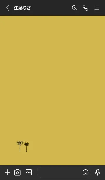 [LINE着せ替え] doodle flowers(くすみ3-03)の画像2