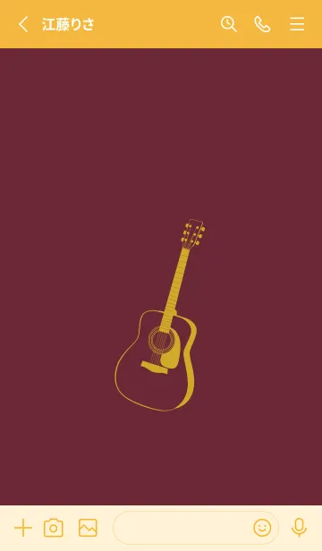 [LINE着せ替え] GUITAR COLOR バーガンディーの画像2