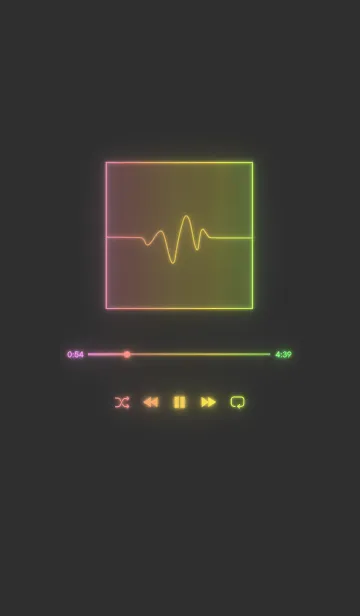 [LINE着せ替え] MUSIC PLAYER - GLOW - マットブラック 30の画像1