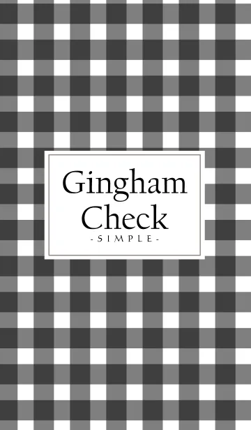 [LINE着せ替え] Gingham Check Black-SIMPLE 24の画像1