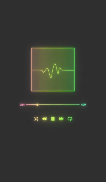 [LINE着せ替え] MUSIC PLAYER - GLOW - マットブラック 40の画像1