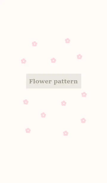 [LINE着せ替え] flower pattern(ivory peach)の画像1