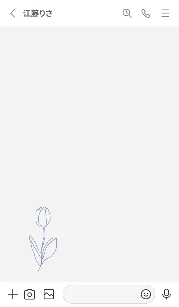 [LINE着せ替え] art_tulip (blue gray)の画像2