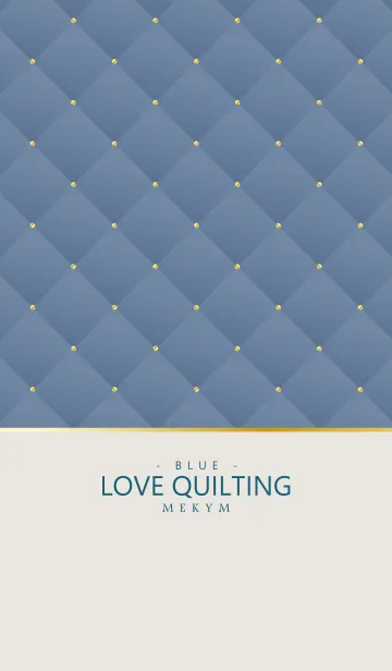 [LINE着せ替え] LOVE QUILTING DUSKY BLUE 25の画像1