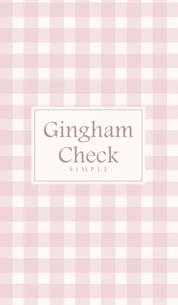 [LINE着せ替え] Gingham Check Natural Pink-SIMPLE 24の画像1