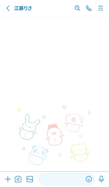 [LINE着せ替え] もにっと雪だるま 爽やかの画像2
