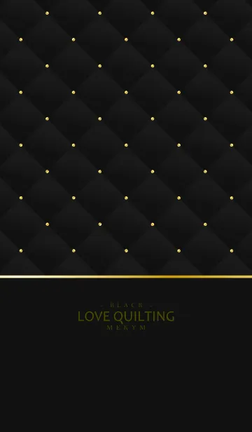 [LINE着せ替え] LOVE QUILTING BLACK 25の画像1