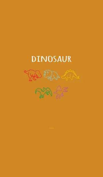 [LINE着せ替え] オレンジ ; カラフルな恐竜の画像1