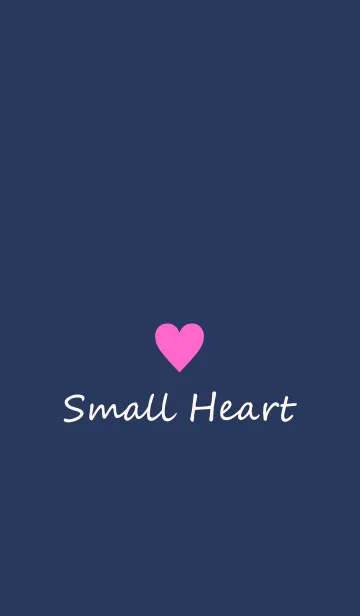 [LINE着せ替え] Small Heart *Navy+Pink 31*の画像1