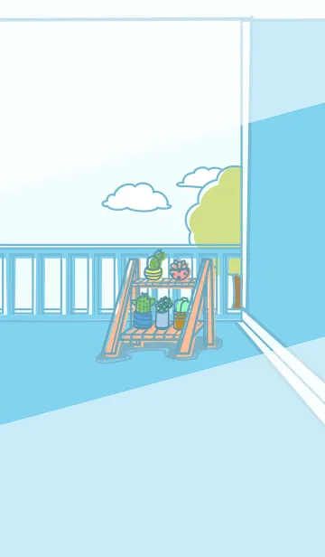 [LINE着せ替え] Painted Planting J-Clear Sky Blue (Bl3)の画像1