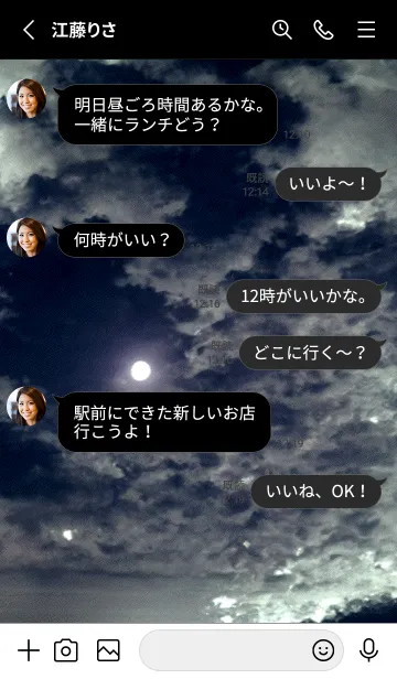 [LINE着せ替え] 夜の月 月の海 #DlV_6。の画像3