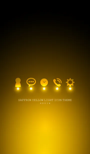 [LINE着せ替え] SAFFRON YELLOW LIGHT ICON THEMEの画像1