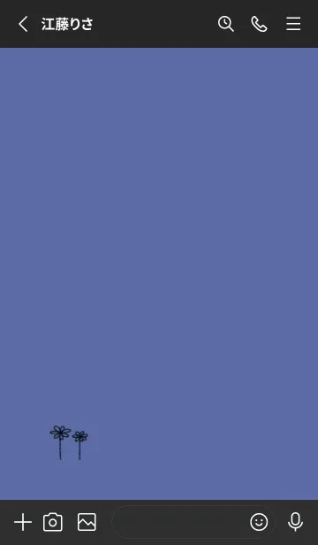 [LINE着せ替え] doodle flowers(くすみ3-06)の画像2