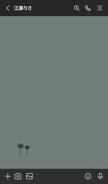 [LINE着せ替え] doodle flowers(くすみ3-08)の画像2