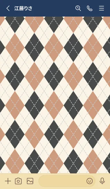 [LINE着せ替え] argyle check.の画像2