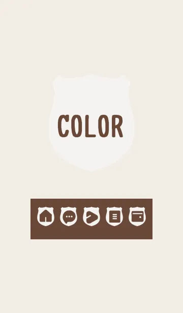 [LINE着せ替え] brown color V12の画像1