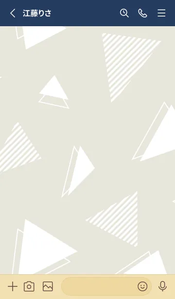 [LINE着せ替え] かわいい白三角25の画像2