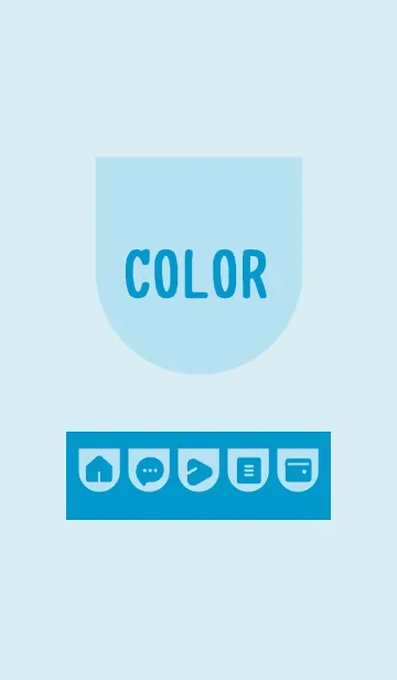 [LINE着せ替え] blue color W12の画像1