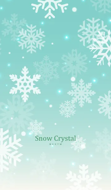 [LINE着せ替え] Snow Crystal-EMERALD GREEN.MEKYM 20の画像1