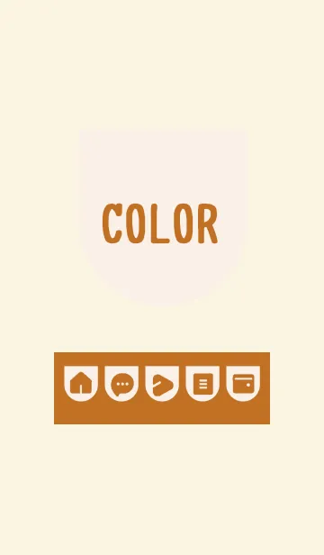 [LINE着せ替え] brown color W15の画像1