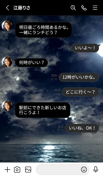 [LINE着せ替え] 夜の月 月の海 #DlV_3。の画像3