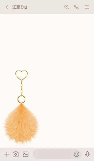 [LINE着せ替え] Fur charm Orange 4の画像2