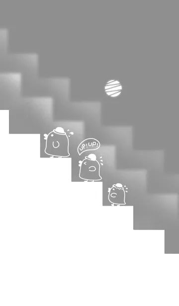 [LINE着せ替え] Duck！ UP UP！-Grey.White (Pu4)の画像1