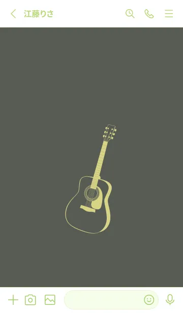 [LINE着せ替え] GUITAR COLOR うぐいす色の画像2