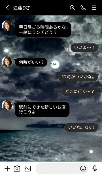 [LINE着せ替え] 夜の月 月の海 #DlV_29。の画像3