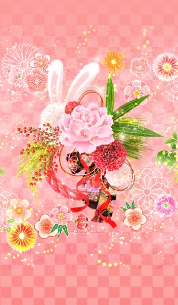 [LINE着せ替え] 和柄～うさぎ年～の画像1