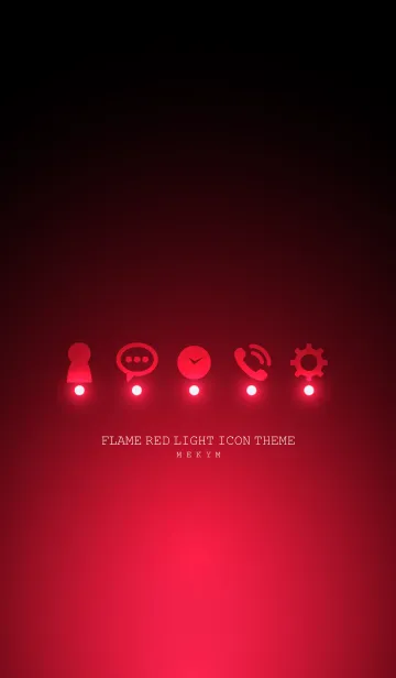 [LINE着せ替え] FLAME RED LIGHT ICON THEMEの画像1