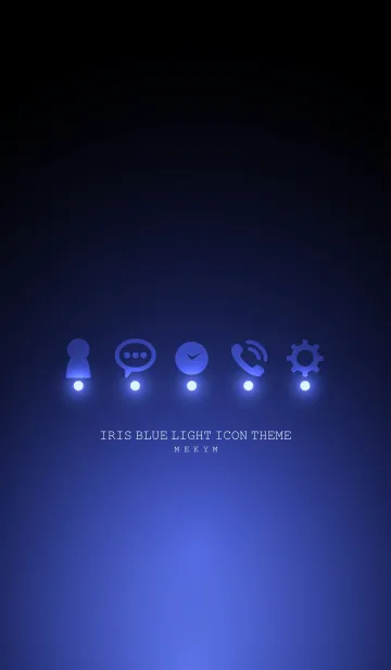 [LINE着せ替え] IRIS BLUE LIGHT ICON THEMEの画像1