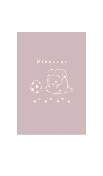 [LINE着せ替え] ハリネズミと恐竜 -くすみピンク-の画像1
