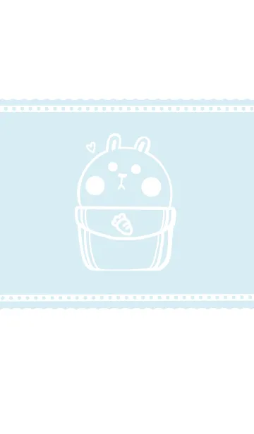 [LINE着せ替え] Pocket cute rabbit J-lightGrayBlue (Bl2)の画像1